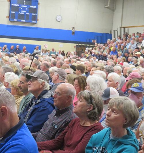 Photograph of audience from the 9.18.23 Special Town Meeting.