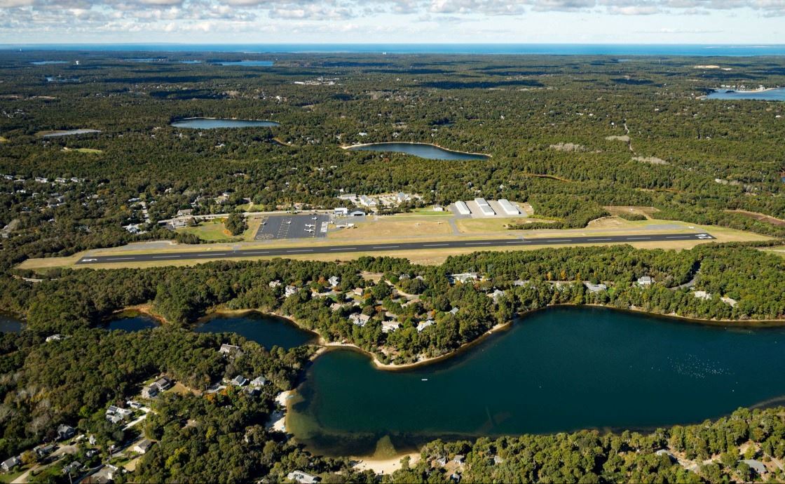 Aerial of the Chatham Airport by Hunter McDonald on October 20, 2023
